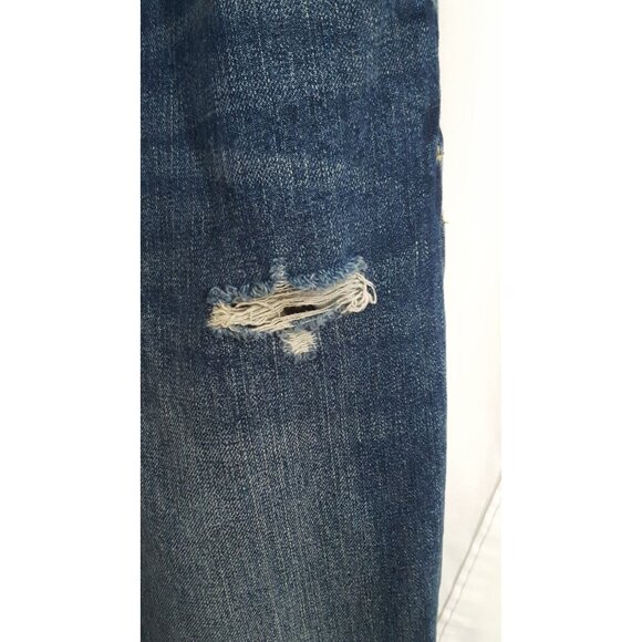 Aeropostale Mens Jeans Slim Boot Destroyed Distressed Tag 33/34 Fit 34 X 33 - Picture 10 of 11